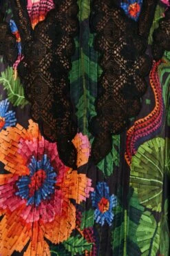 Farm Rio Black Blooming Garden Blouse -Perfect Top Shop 306231 05