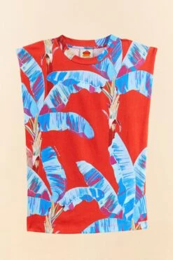 Farm Rio Red Sweet Jungle Organic Cotton T-Shirt 13 Farm Rio Red Sweet Jungle Organic Cotton T-Shirt -Perfect Top Shop 306256 06