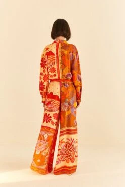 Farm Rio Forest Mixed Scarves Lenzing™ Ecovero™ Viscose Pants -Perfect Top Shop 306279 04