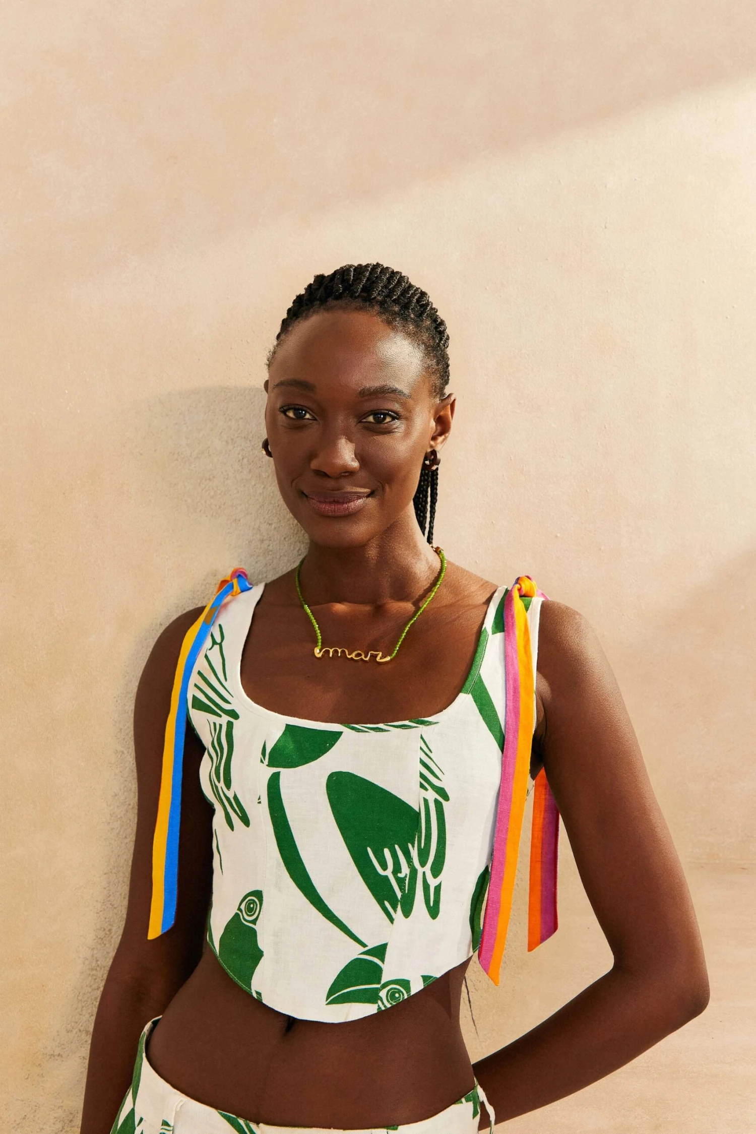 Farm Rio Off-White Rainbow Toucans Crop Top 3 Farm Rio Off-White Rainbow Toucans Crop Top