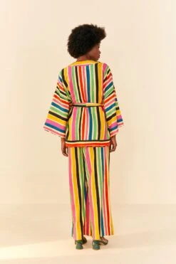 Farm Rio Rainbow Stripes Kimono -Perfect Top Shop 306297 04