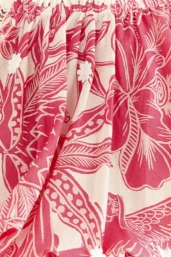 Farm Rio Pink Tropical Woodcut Crop Top -Perfect Top Shop 306306 05