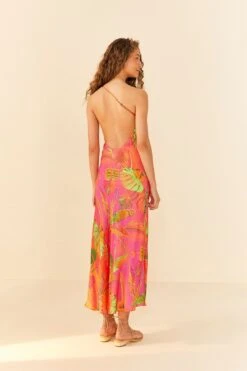 Orange Ombre Forest Lenzing™ Ecovero™ Viscose Midi Dress -Perfect Top Shop 306325 04