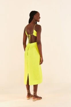 Farm Rio Lime Green Monstera Midi Dress -Perfect Top Shop 306330 05