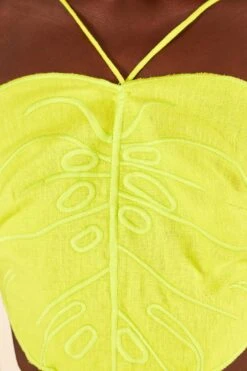 Farm Rio Lime Green Monstera Midi Dress -Perfect Top Shop 306330 06 1