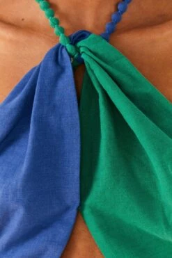 Farm Rio Blue And Green Crop Top -Perfect Top Shop 306345 03