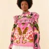 Farm Rio Pink Leopard Forest Blouse -Perfect Top Shop 306648 01