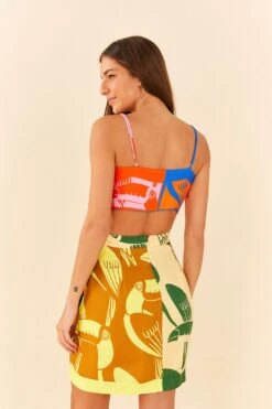 Farm Rio Mixed Rainbow Toucans Crop Top 11 Farm Rio Mixed Rainbow Toucans Crop Top -Perfect Top Shop 306649 04