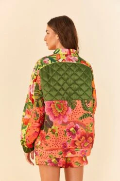 Farm Rio Orange Blooming Garden Sweatshirt -Perfect Top Shop 306672 04