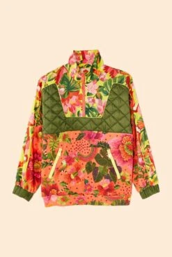 Farm Rio Orange Blooming Garden Sweatshirt -Perfect Top Shop 306672 06