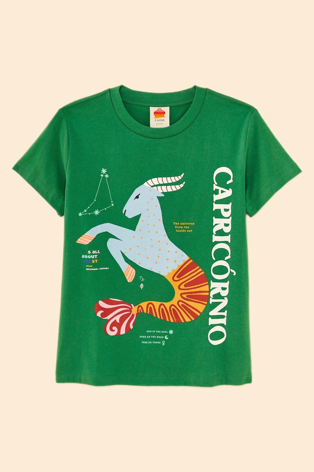 Farm Rio Capricorn Zodiac Organic Cotton T-Shirt 7 Farm Rio Capricorn Zodiac Organic Cotton T-Shirt - Image 5