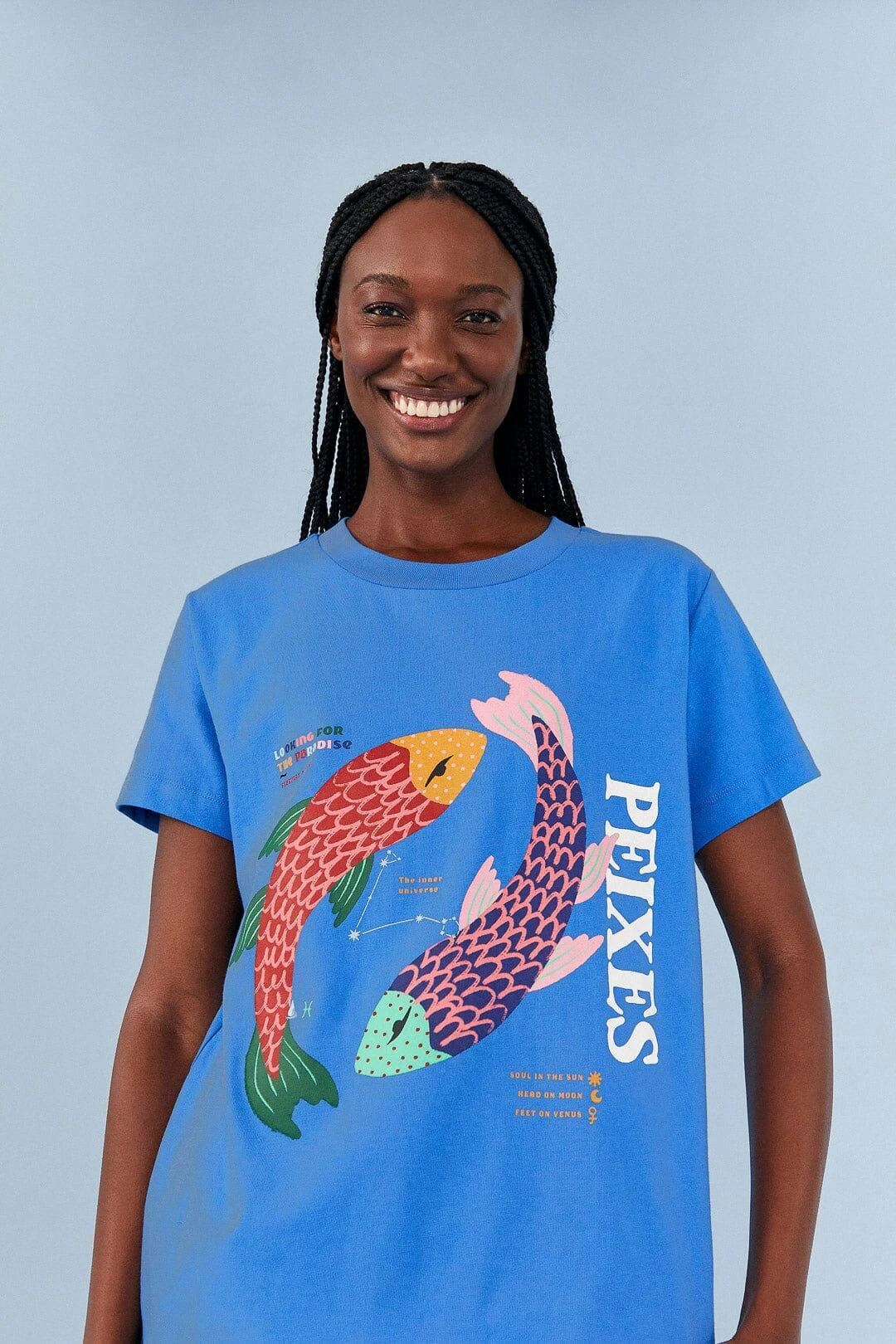 Farm Rio Pisces Zodiac Organic Cotton T-Shirt 3 Farm Rio Pisces Zodiac Organic Cotton T-Shirt