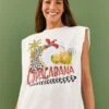 Farm Rio White Copacabana Organic Cotton T-Shirt -Perfect Top Shop 306708 01