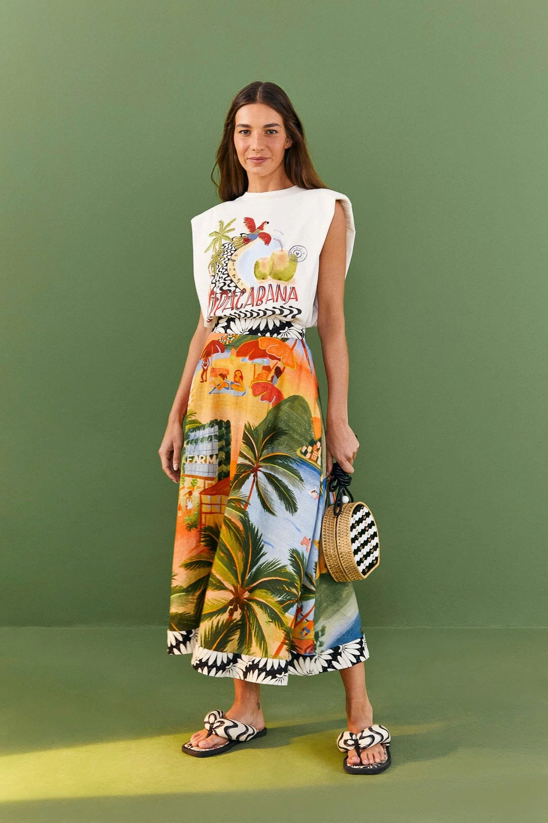 Farm Rio White Copacabana Organic Cotton T-Shirt 4 Farm Rio White Copacabana Organic Cotton T-Shirt - Image 2