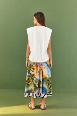 Farm Rio White Copacabana Organic Cotton T-Shirt 9 Farm Rio White Copacabana Organic Cotton T-Shirt -Perfect Top Shop 306708 03