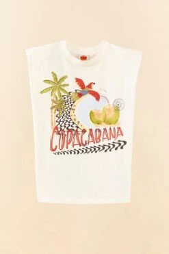 Farm Rio White Copacabana Organic Cotton T-Shirt 11 Farm Rio White Copacabana Organic Cotton T-Shirt -Perfect Top Shop 306708 06