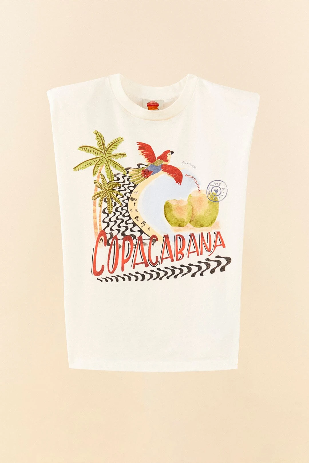 Farm Rio White Copacabana Organic Cotton T-Shirt 7 Farm Rio White Copacabana Organic Cotton T-Shirt - Image 5