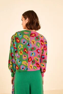 Farm Rio Mixed Fun Leopards Sweater -Perfect Top Shop 306726 04