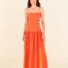 Farm Rio Orange Cut Out Midi Dress 2 Farm Rio Orange Cut Out Midi Dress -Perfect Top Shop 306742 01 1