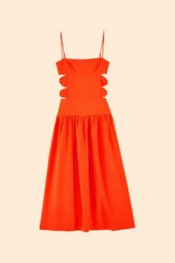 Farm Rio Orange Cut Out Midi Dress -Perfect Top Shop 306742 06 2