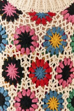 Farm Rio Multi Circles Crochet Vest -Perfect Top Shop 306752 04