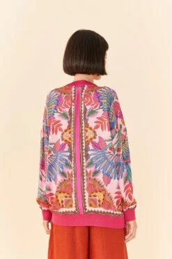 Farm Rio Pink Macaw Scarf Lenzing™ Ecovero™ Viscose Cardigan 9 Farm Rio Pink Macaw Scarf Lenzing™ Ecovero™ Viscose Cardigan -Perfect Top Shop 306755 03