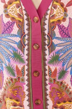 Farm Rio Pink Macaw Scarf Lenzing™ Ecovero™ Viscose Cardigan 10 Farm Rio Pink Macaw Scarf Lenzing™ Ecovero™ Viscose Cardigan -Perfect Top Shop 306755 04