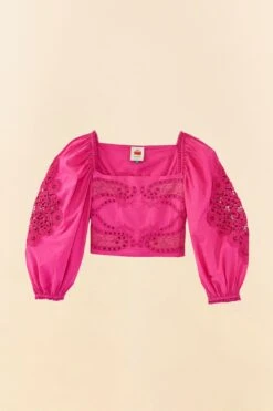 Farm Rio Pink Lace Blouse -Perfect Top Shop 306900 06