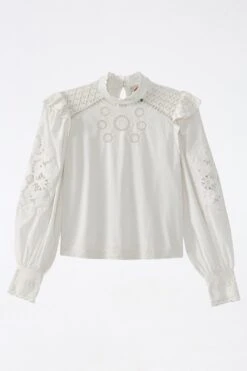 Farm Rio Off-White Romantic Blouse -Perfect Top Shop 308187 06