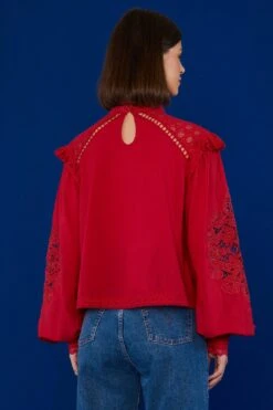 Farm Rio Red Romantic Blouse -Perfect Top Shop 308188 03