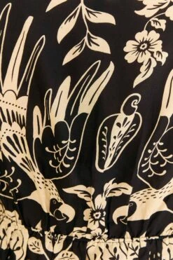 Farm Rio Black Graphic Floral Blouse -Perfect Top Shop 308197 05