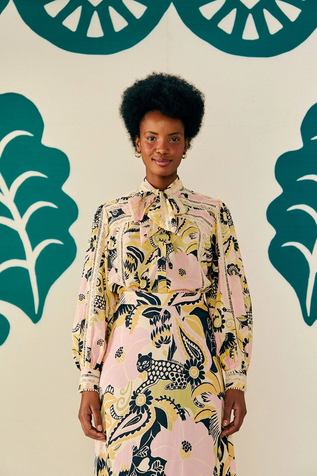 Farm Rio Sand Vintage Forest Blouse 3 Farm Rio Sand Vintage Forest Blouse