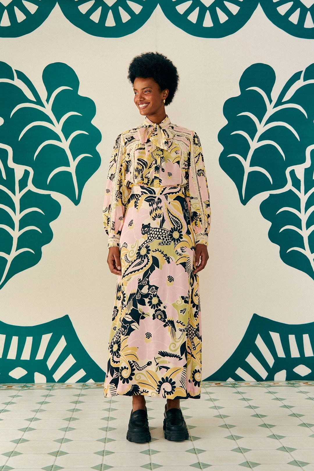 Farm Rio Sand Vintage Forest Blouse 4 Farm Rio Sand Vintage Forest Blouse - Image 2