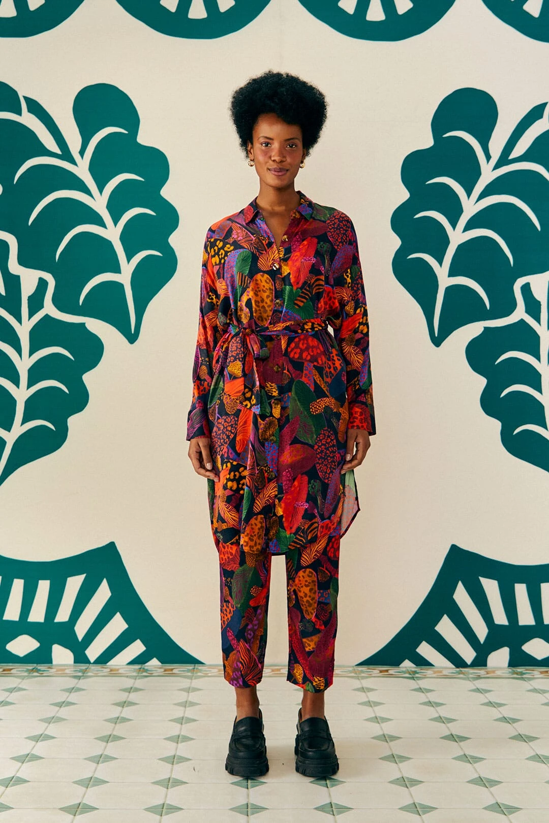 Farm Rio Leopard Mushroom Lenzing™ Ecovero™ Viscose Shirtdress 3 Farm Rio Leopard Mushroom Lenzing™ Ecovero™ Viscose Shirtdress