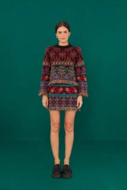 Farm Rio Black Night Sky Sweater -Perfect Top Shop 308284 03