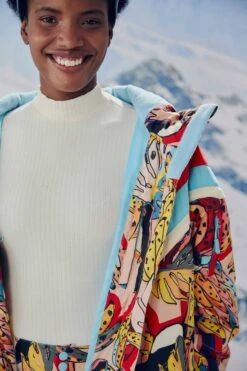 Farm Rio Banana Bunch Ski Puffer Jacket -Perfect Top Shop 308308 03