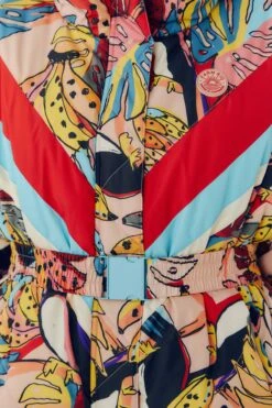 Farm Rio Banana Bunch Ski Puffer Jacket -Perfect Top Shop 308308 07