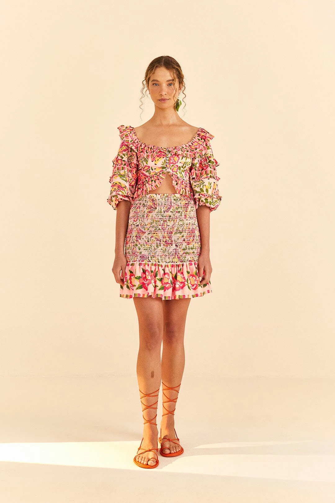 Farm Rio Pink Painted Bananas Top 4 Farm Rio Pink Painted Bananas Top - Image 2