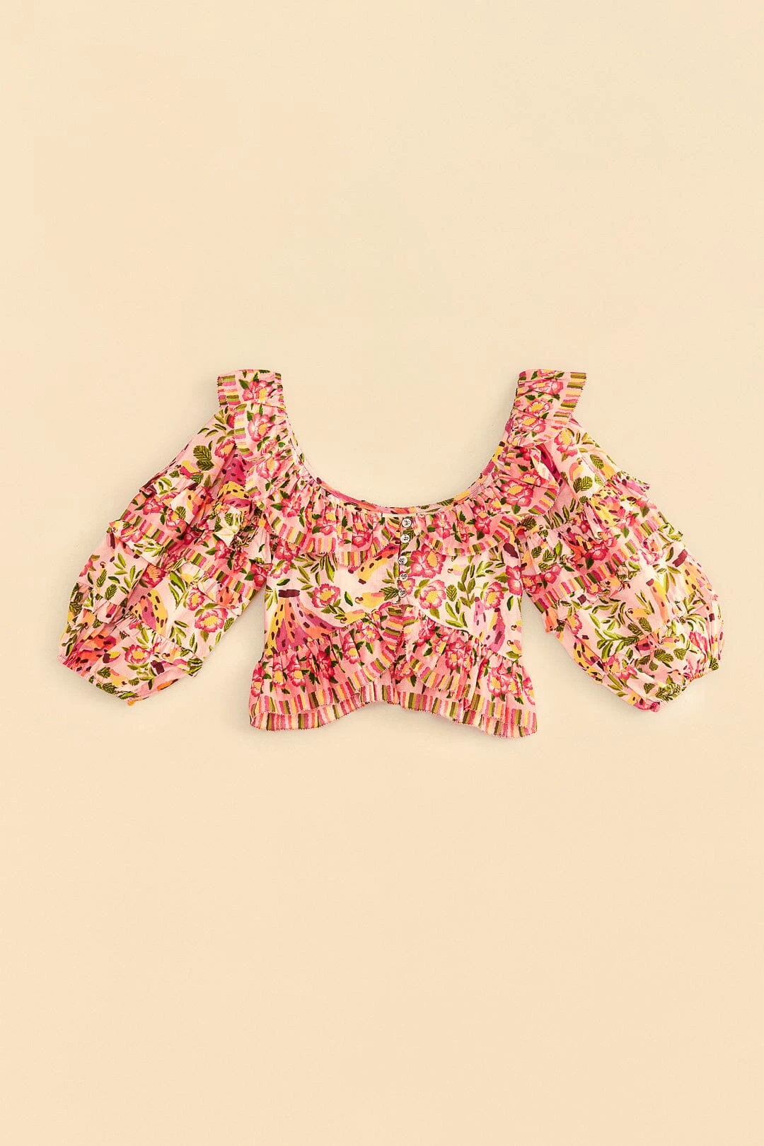 Farm Rio Pink Painted Bananas Top 8 Farm Rio Pink Painted Bananas Top - Image 6