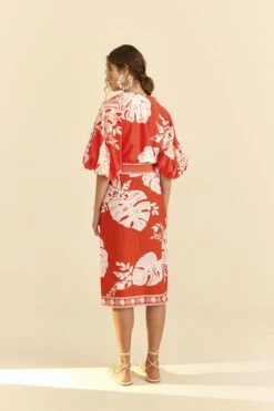 Farm Rio Red Lace Monsteras Crop Top -Perfect Top Shop 309178 04