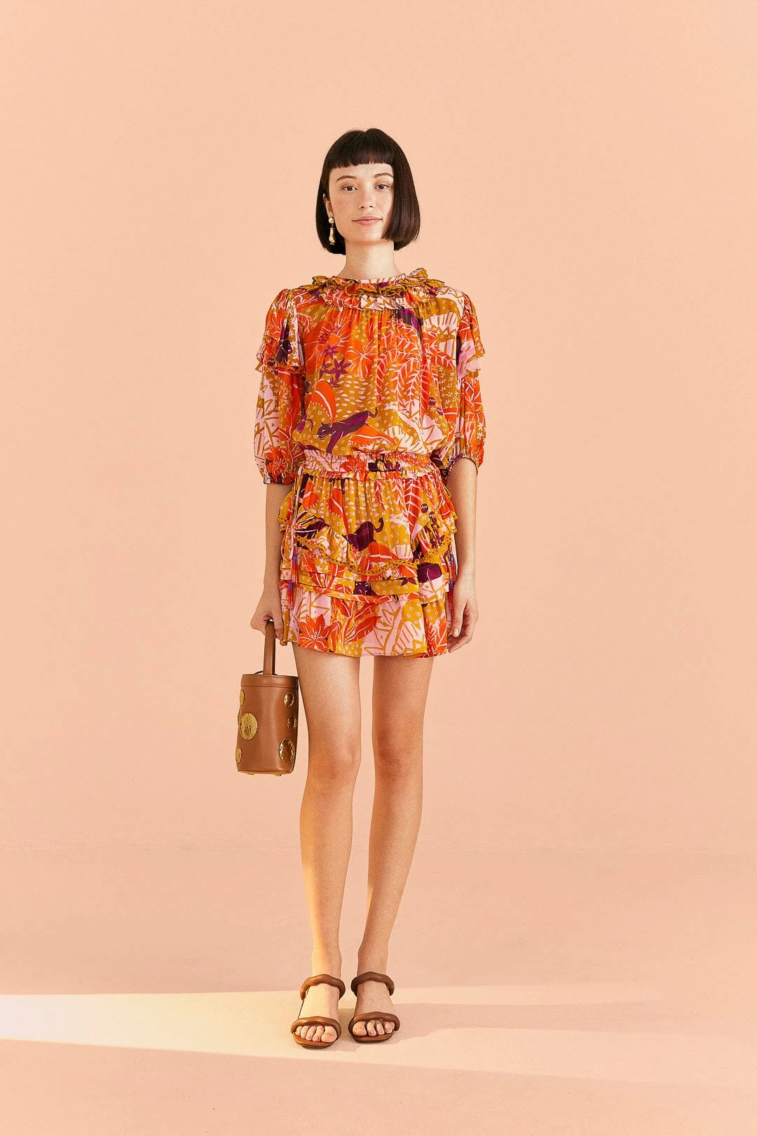 Farm Rio Beige Jungle Panther Blouse 4 Farm Rio Beige Jungle Panther Blouse - Image 2