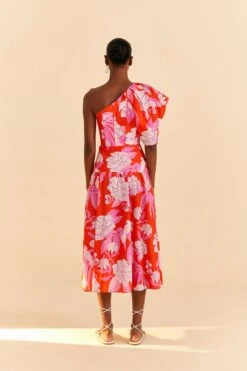 Farm Rio Red Dewdrop Floral Midi Dress 11 Farm Rio Red Dewdrop Floral Midi Dress -Perfect Top Shop 309194 04