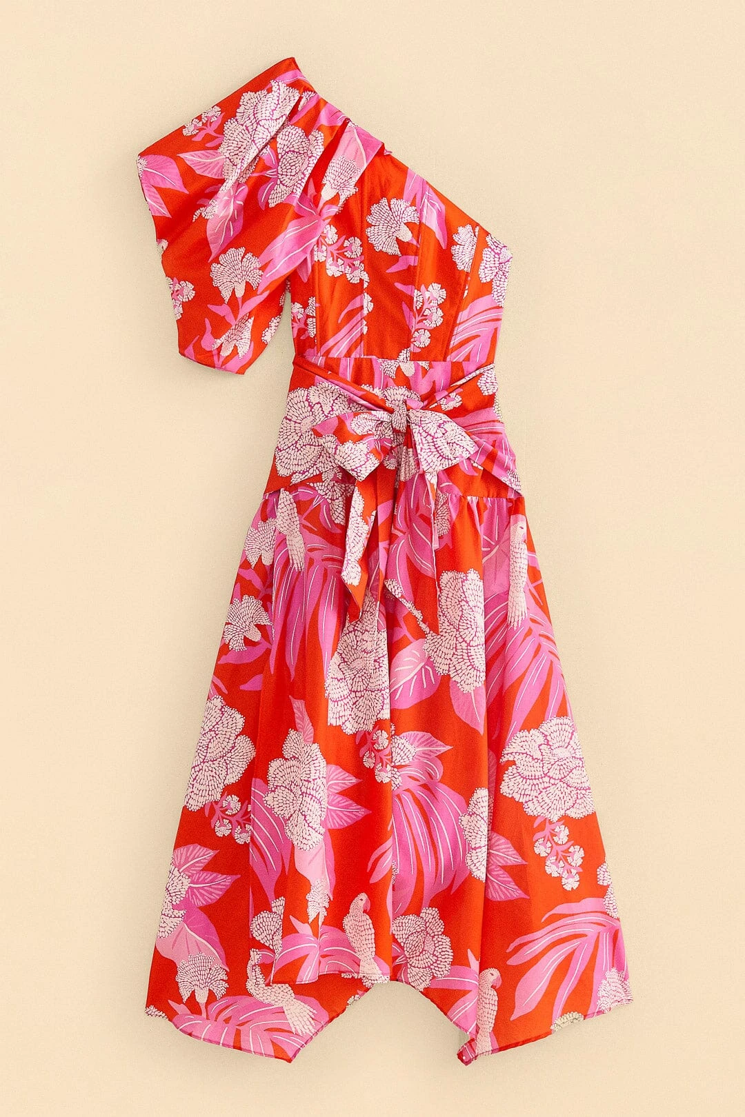 Farm Rio Red Dewdrop Floral Midi Dress 8 Farm Rio Red Dewdrop Floral Midi Dress - Image 6