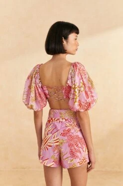 Farm Rio Pink Mixed Lobsters Top 10 Farm Rio Pink Mixed Lobsters Top -Perfect Top Shop 309201 04