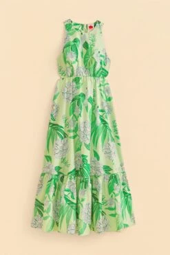 Farm Rio Green Dewdrop Floral Midi Dress -Perfect Top Shop 309210 05
