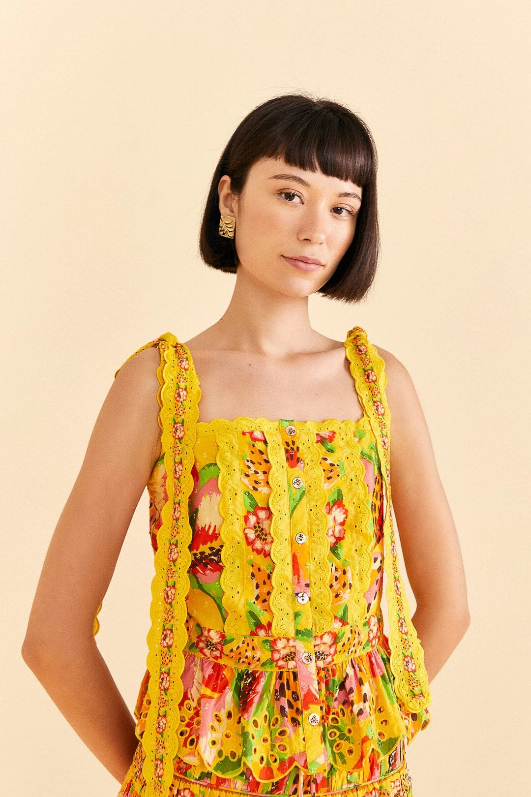 Farm Rio Yellow Fruits Paradise Blouse 3 Farm Rio Yellow Fruits Paradise Blouse