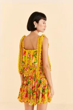 Farm Rio Yellow Fruits Paradise Blouse 10 Farm Rio Yellow Fruits Paradise Blouse -Perfect Top Shop 309219 04