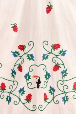 Farm Rio Cross Stitch Toucan Embroidered Midi Dress -Perfect Top Shop 309233 04