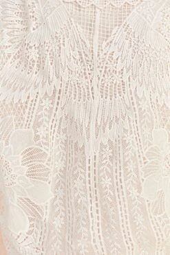 Farm Rio Off-White Guipure Collar Blouse -Perfect Top Shop 309240 05