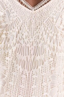 Farm Rio Off-White Guipure Midi Dress -Perfect Top Shop 309243 05